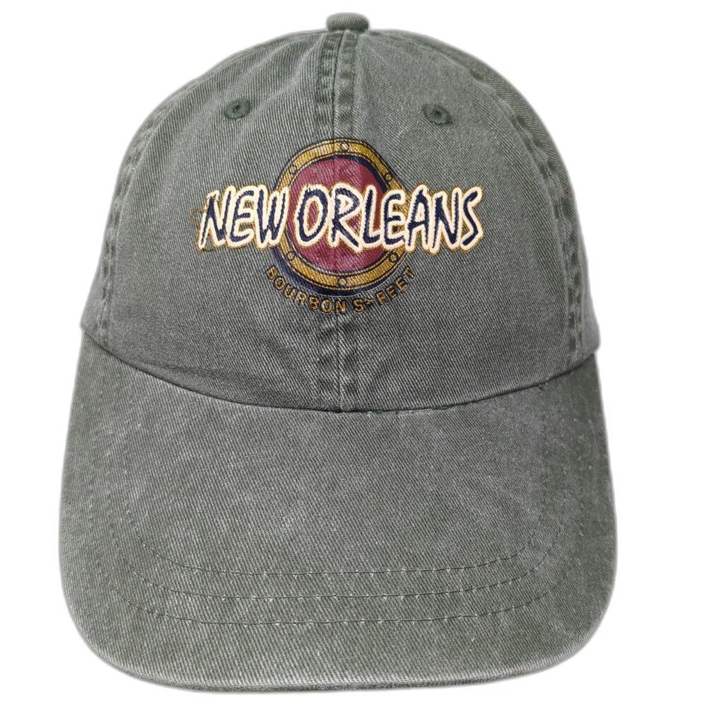 Headgear New Orleans Bourbon Street Baseball Cap Green One Size Slideback Hat